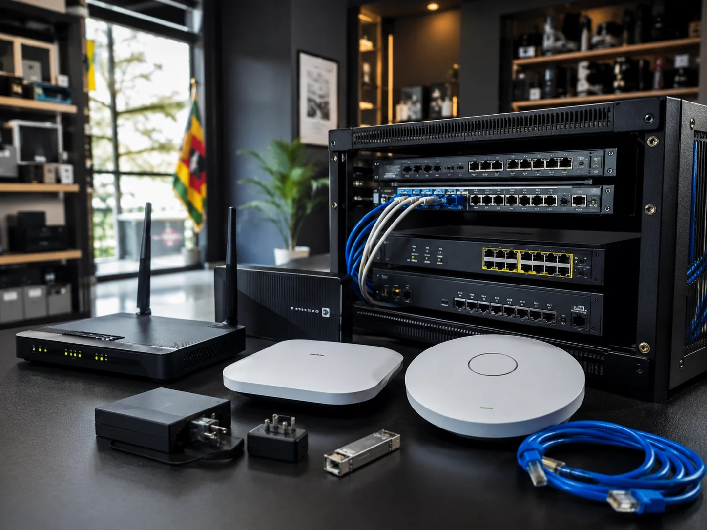 Routers, access points and switches ready for deployment
